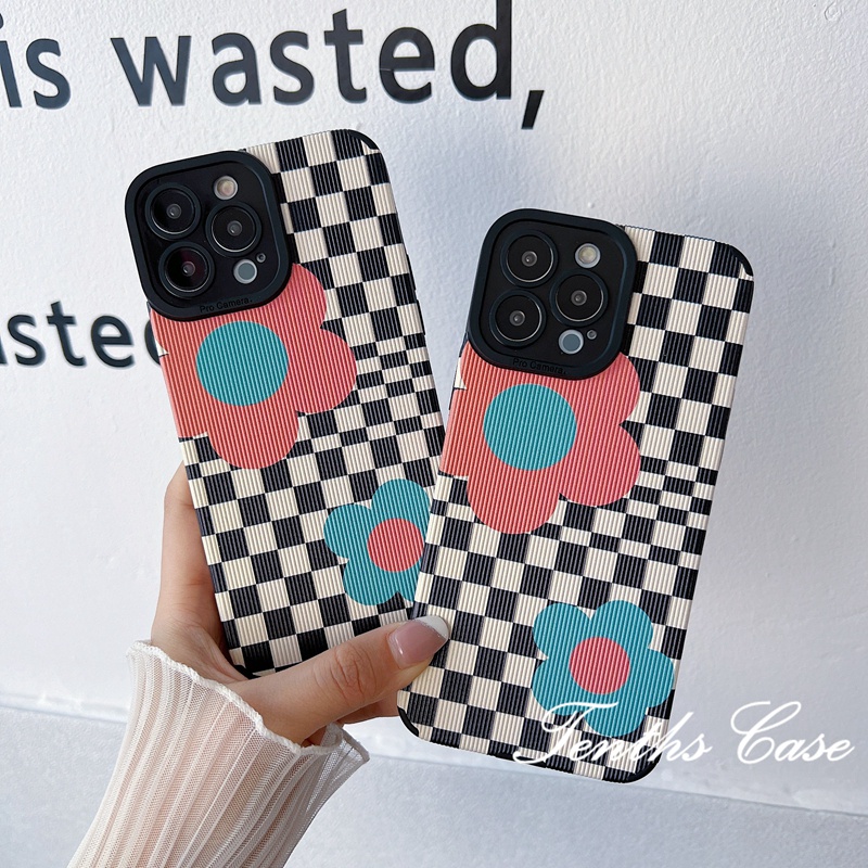 Kompatibel Untuk Iphone14 13 12 11 Pro Max X XR Xs Max7 8 Plus SE 2020warna Warni Bunga Ponsel Case Lembut Penutup Belakang