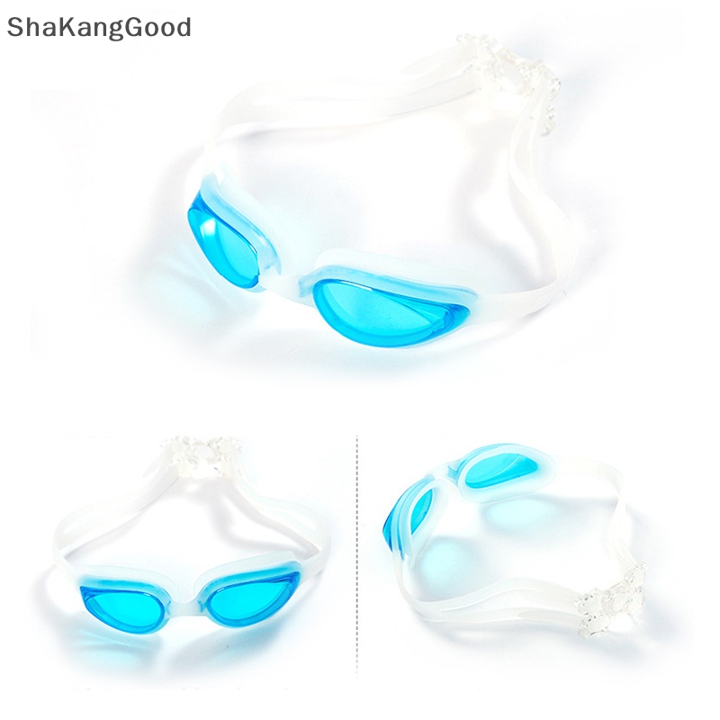 Kacamata Renang HD Anti Air Dan Anti Kabut Selip Unisex Bingkai Besar Silikon One-Piece Swimming Goggles SKK