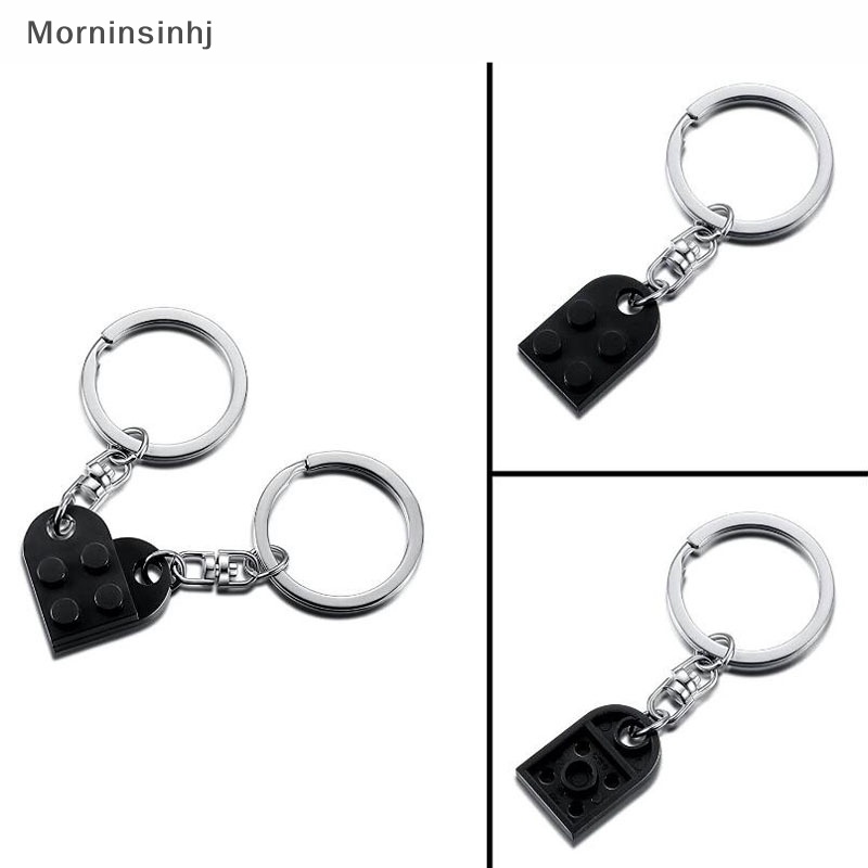 Mornin Gantungan Kunci Puzzle Bisa Disambung Dan Belah Blok Bangunan Couple Love Key Chain id