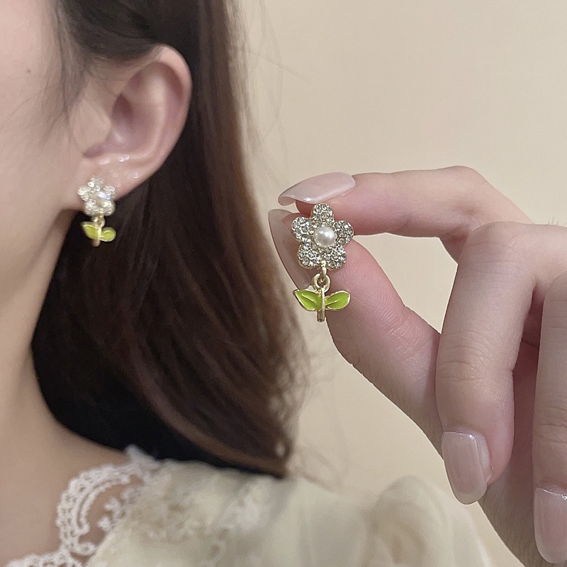 Anting Giwang Telinga Lapis Perak S925 Korea Untuk Aksesori Wanita Gadis Manis