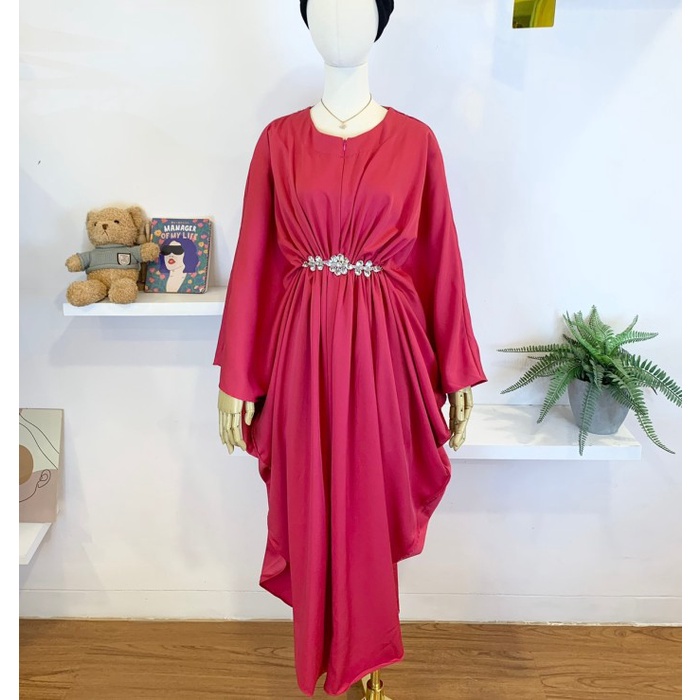 New Trend Promo Madinah Kaftan - Kaftan wanita mutiara kaftan modern gamis wanita - Pink fuschia