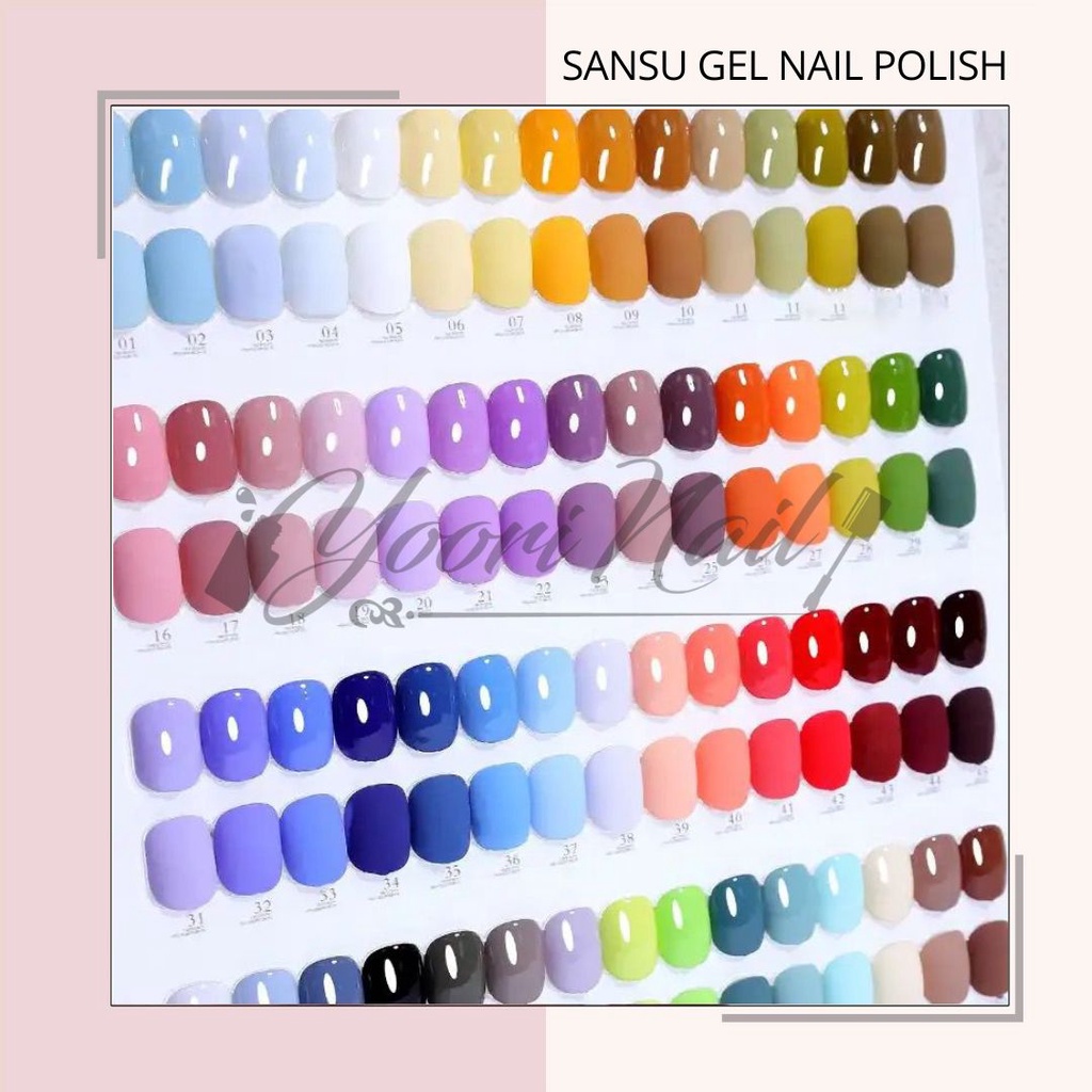 SANSU gel color JUAL ECER (31-60) sansu nail gel polish warna gel satuan botol