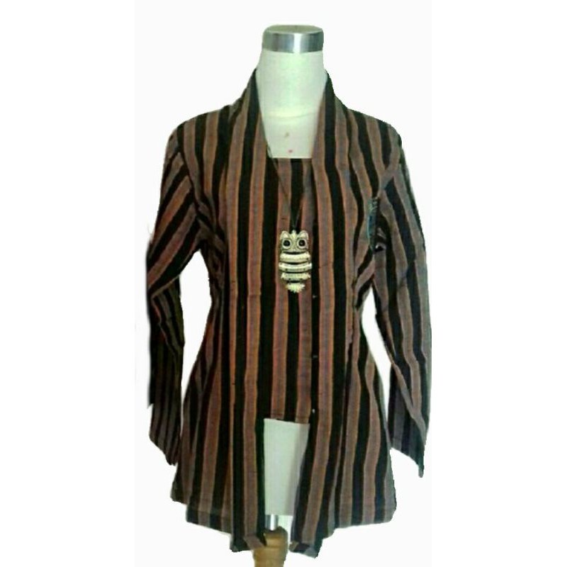 Kebaya dan Sorjan Lurik ATASAN KEBAYA JADUL DEWASA - ATASA BAJU ADAT JAWA WANITA KUTU BARU - ATASAN 