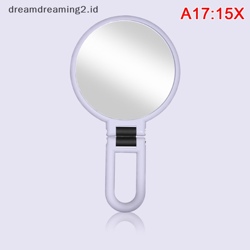 (drea)2 /5 /10 /15X Kaca Rias Pembesar Makeup Dua Sisi Vanity Mirror //