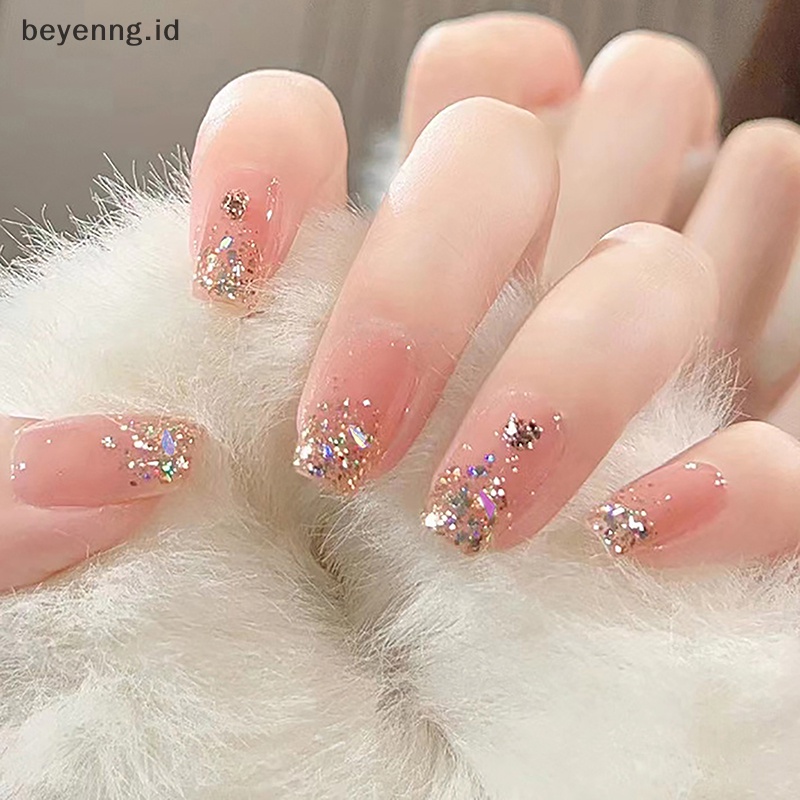 Beyen Dekorasi Nail Art Aurora Pecah Kaca Foil Laser Cellophane Nail Foil Film ID
