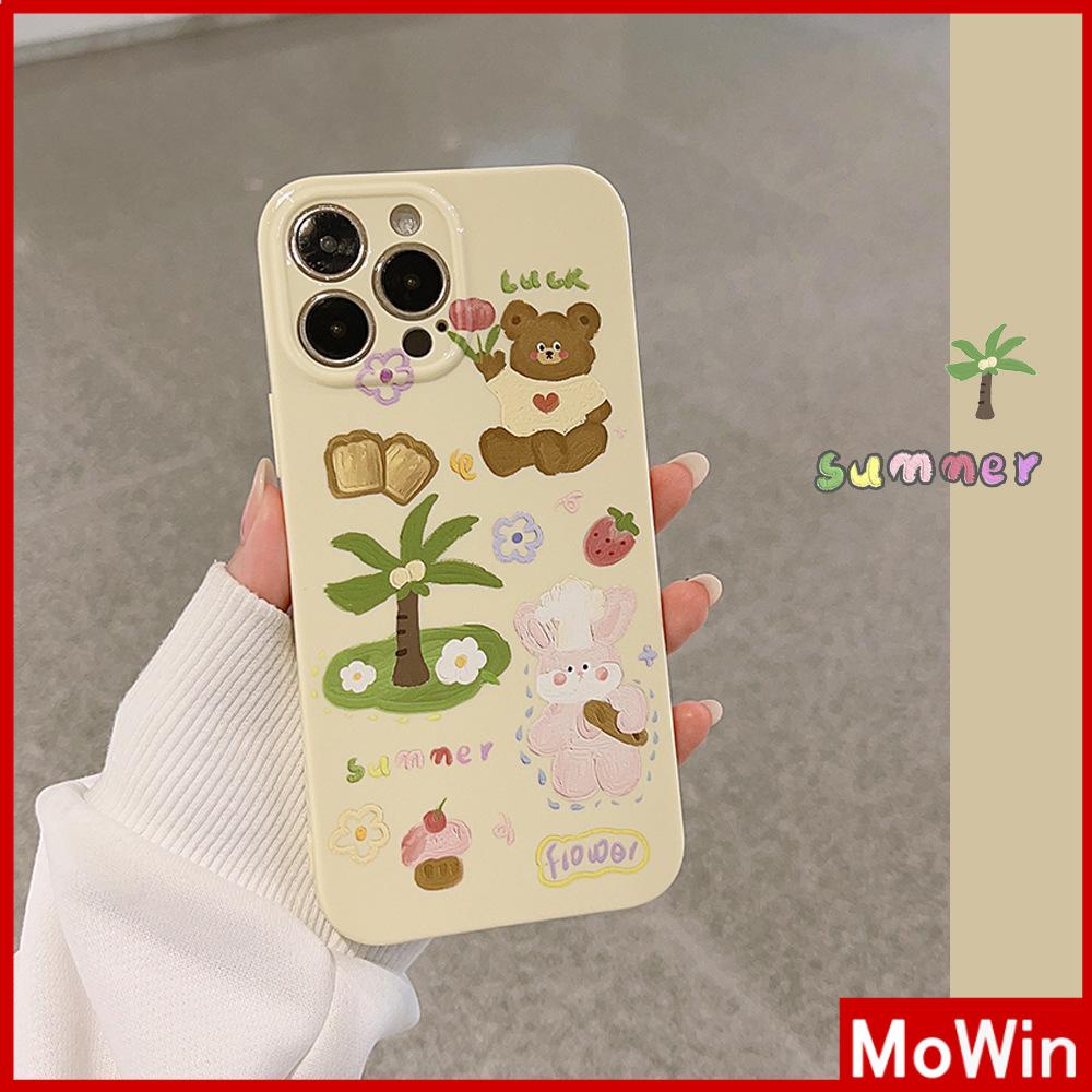 Case iPhone 14 Pro Max iPhone Case Cream Glossy Film Lembut TPU Shockproof Kamera Case Perlindungan Pantai Lucu Coco Kompatibel dengan iPhone 13 Pro Max 12 Pro Max 11 Xr X Max 7Plus 8Plus