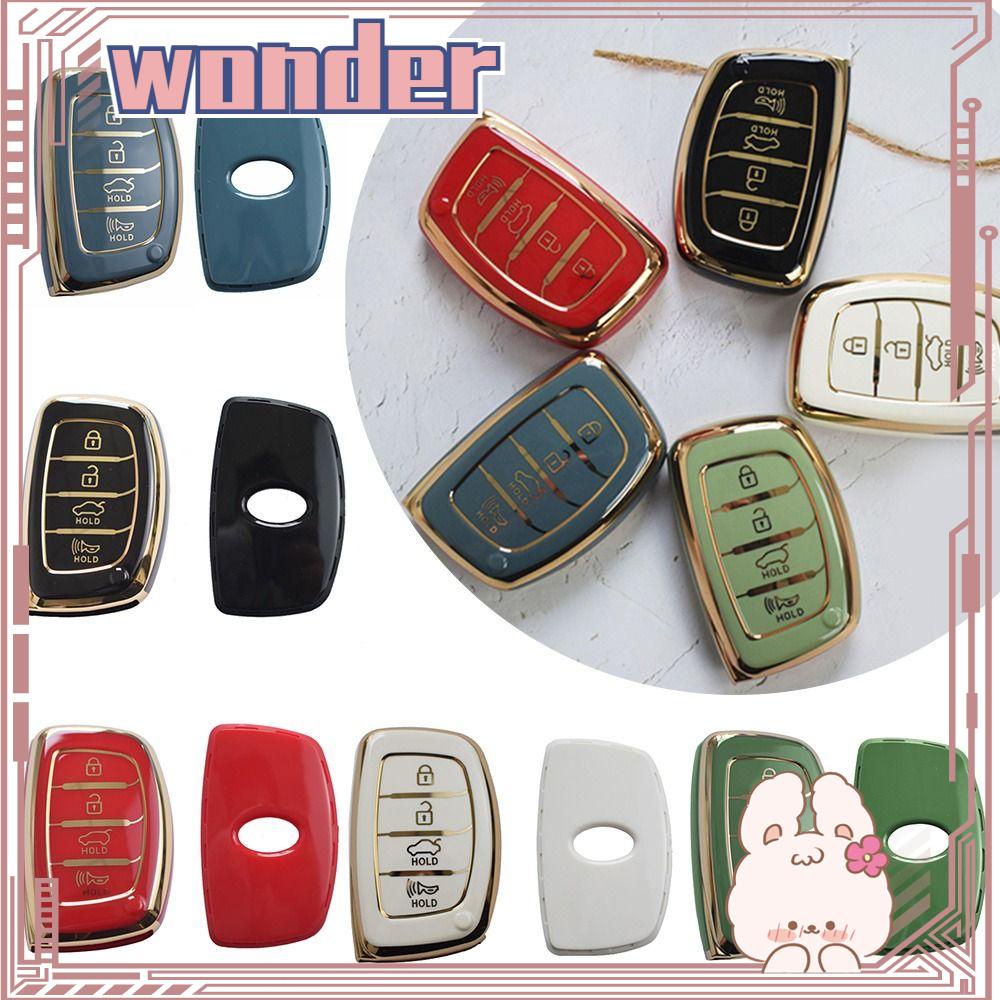 WONDER Remote Key Case Full Protection Pelindung Kulit Key Fob Cover Untuk Hyundai Ix25 Ix35 I10 I20 Solaris