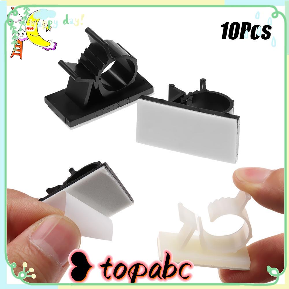TOP 10pcs Klip Kabel Firm Self-adhesive Organizer Clamp Pengikat Kawat Manajemen