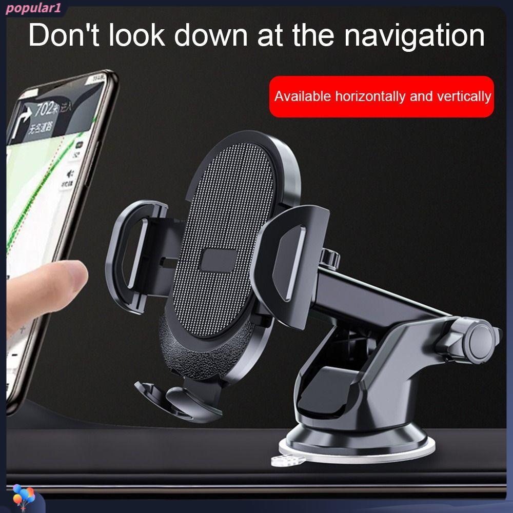 POPULAR Klip Penyangga Dudukan Ponsel Mobil Bracket Ponsel Otomatis Gravitasi Dua-Dalam-Satu