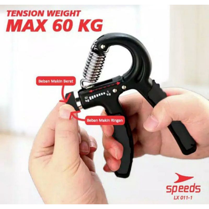 MEDAN HANAISO PREMIUM HAND GRIP/ HANDGRIP ADJUSTABLE 5-60KG ALAT LATIHAN OTOT TANGAN BICEPS TRICEPS PUSH PULL UP