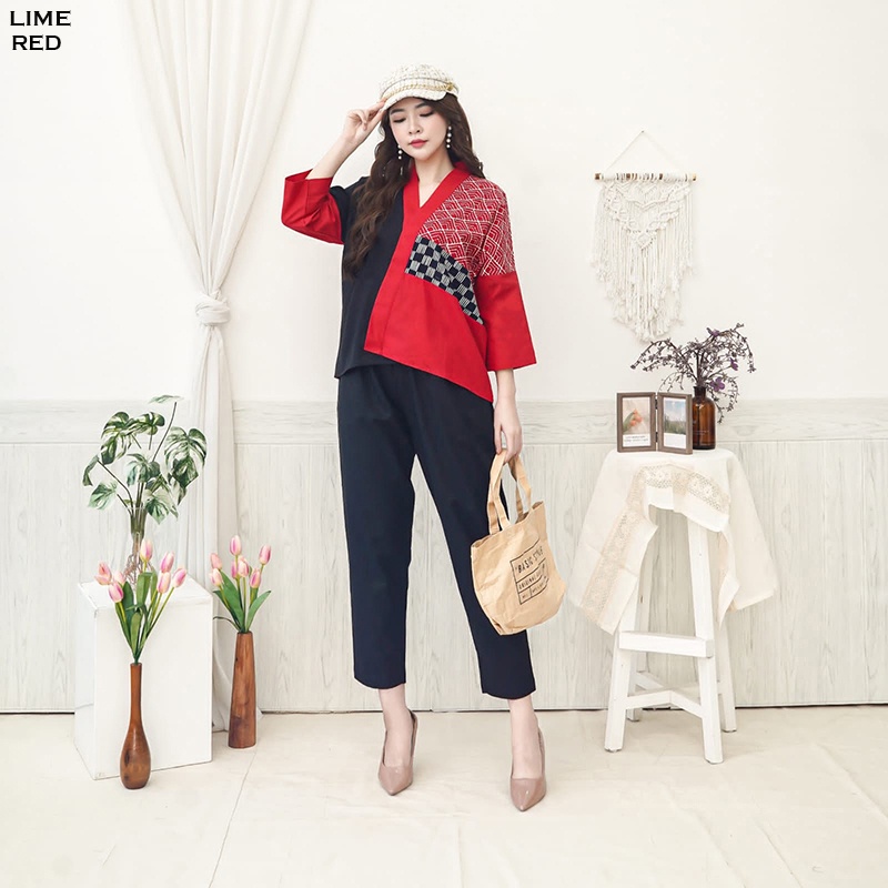 Evercloth Lime Top Blouse Wanita Atasan Wanita Atasan Wanita Blouse
