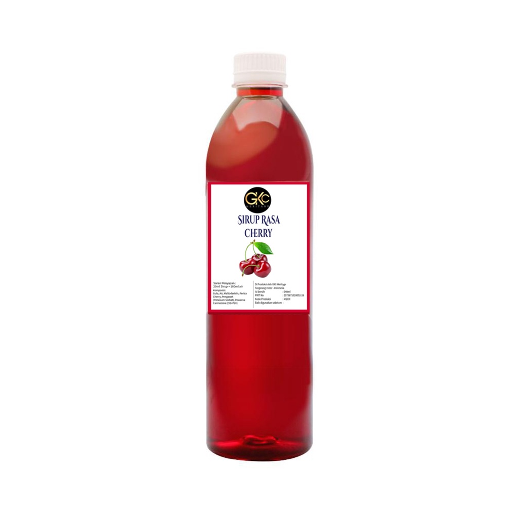 Sirup Cherry atau Ceri Syrup Minuman GKC Heritage 640 ml (Import Quality)