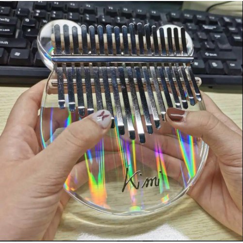[READY INDO] KIMI RAINBOW KALIMBA ACRYLIC ORIGINAL HARDCASE MBIRA THUMB PIANO