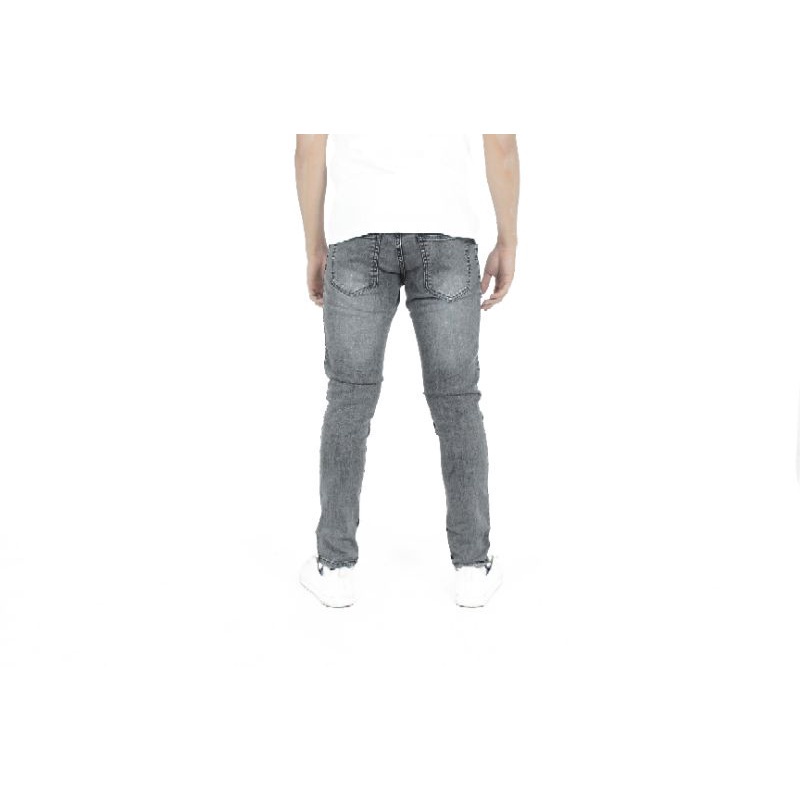 Weird Jeans  - Biker Jeans Pure Grey - Celana Jeans Stretch Polos Skinny Slimfit