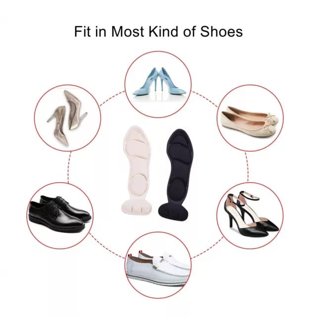 Sol Sepatu dan Pelindung Tumit/ INSOLE SEPATU GANJALAN SEPATU ALAS SEPATU WANITA SOL SEPATU/ Insole T Shape Full 2in1 Soft Heels Cushion Comfort