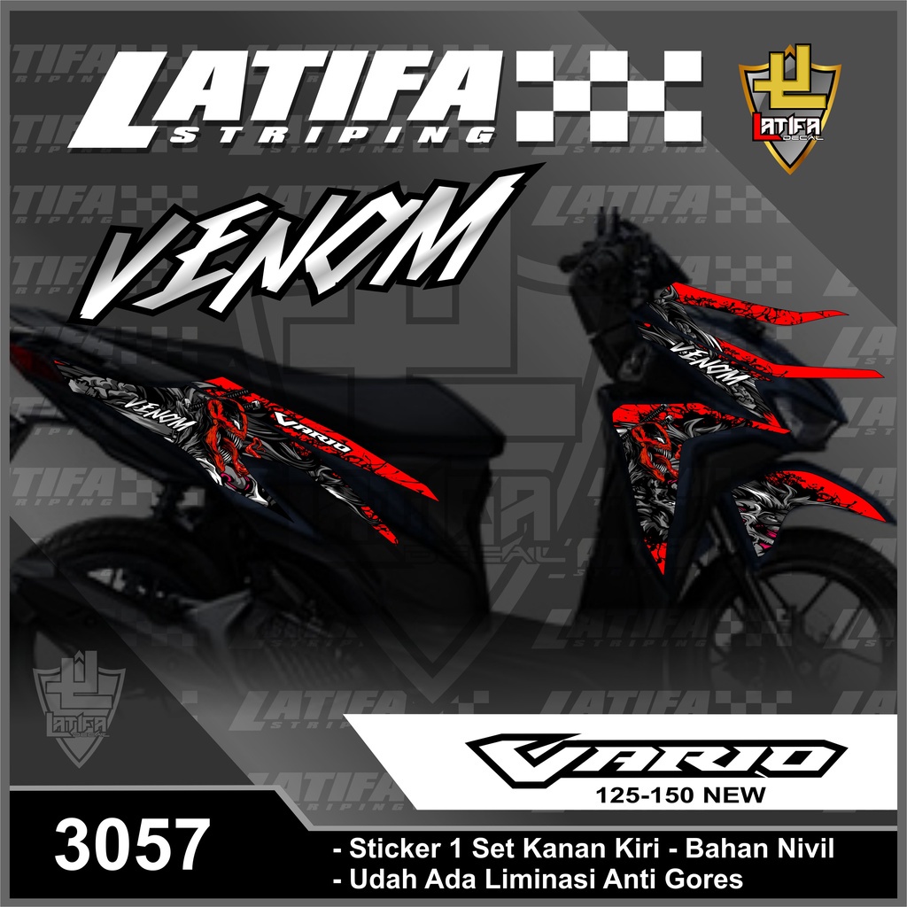 Striping Variasi List Vario 125/150 New Sttriping Skotlet Vario Desain Venom