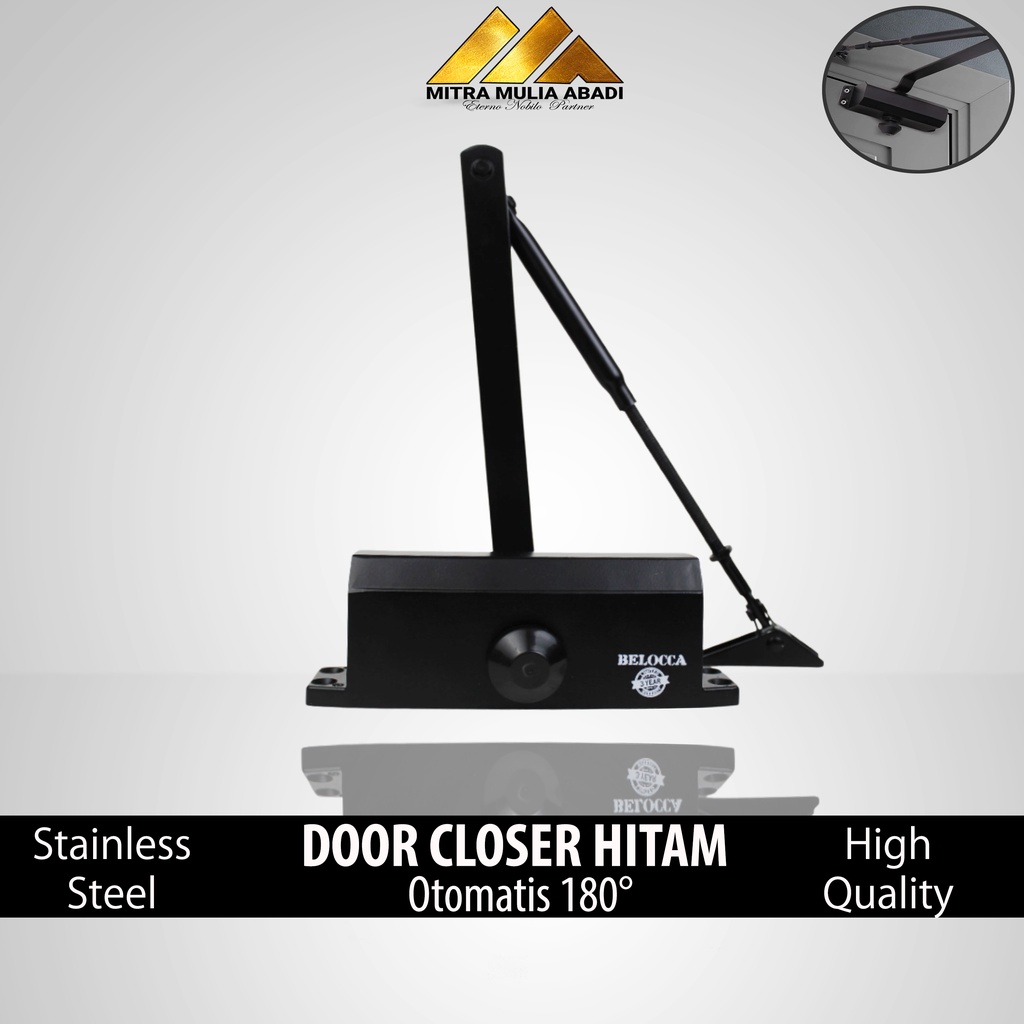 DOOR CLOSER HITAM OTOMATIS / PENAHAN PINTU OTOMATIS