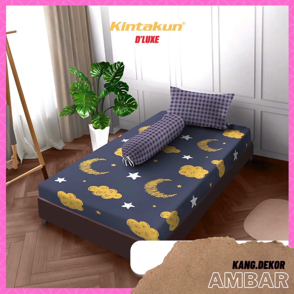 SPREI KINTAKUN D'LUXE MOTIF AMBAR 120x200 NO 3 SINGLE SEPREI KARAKTER KARTUN MURAH TERBARU SEPRAI KAMAR TIDUR D’LUXE SEPREI ANAK D LUXE KINTAKUN SEPRAI CANTIK SEPRE DLUXE PROMO ANTI LUNTUR MOTIF PLUS SARUNG BANTAL SPREI DEWASA ALAS KASUR SPREI ADEM