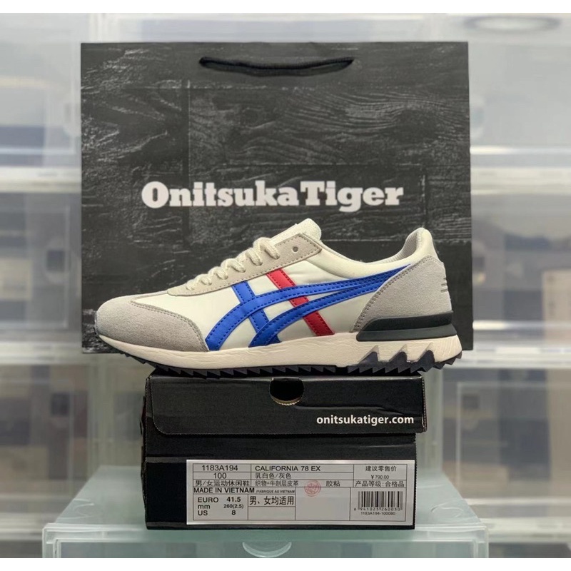 Sepatu Onitsuka Tiger California 78 Ex Cream / Directoire Blue Free Paperbag