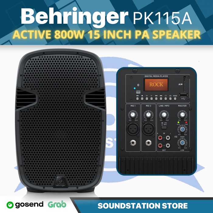 BEHRINGER PK115A Active 800W 15 inch PA Speaker System | Spiker Aktif