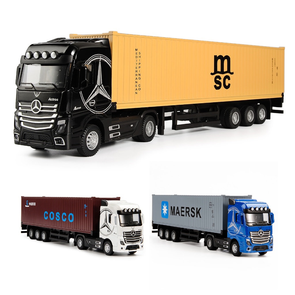 DIECAST MERCEDES ACTROS 1:43 METAL 31CM PREMIUM MINIATUR TRUCK KONTAINER MAERSK