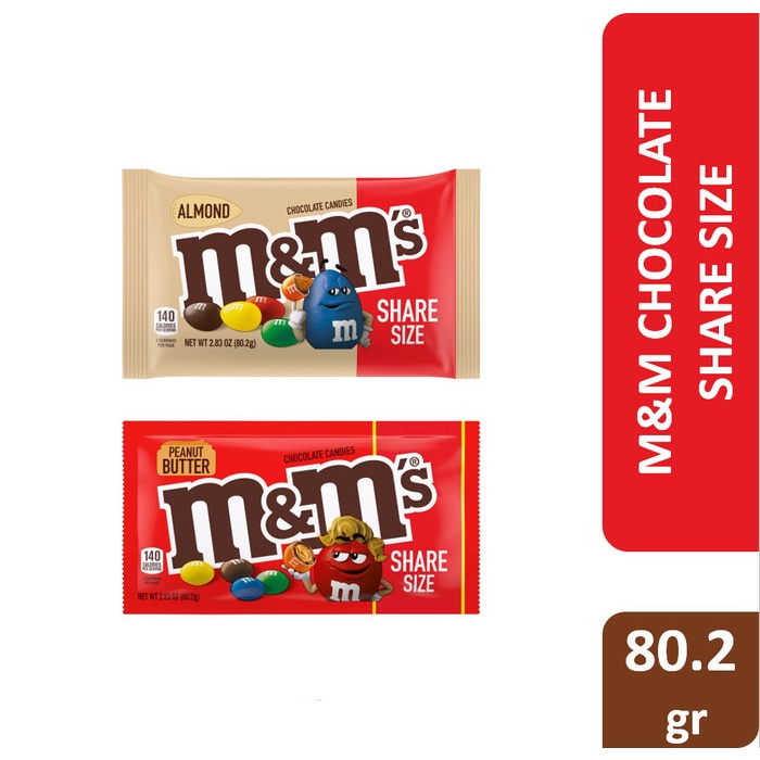 

M&M Chocolate Share Size 2.83oz - cokelat m&m impor usa