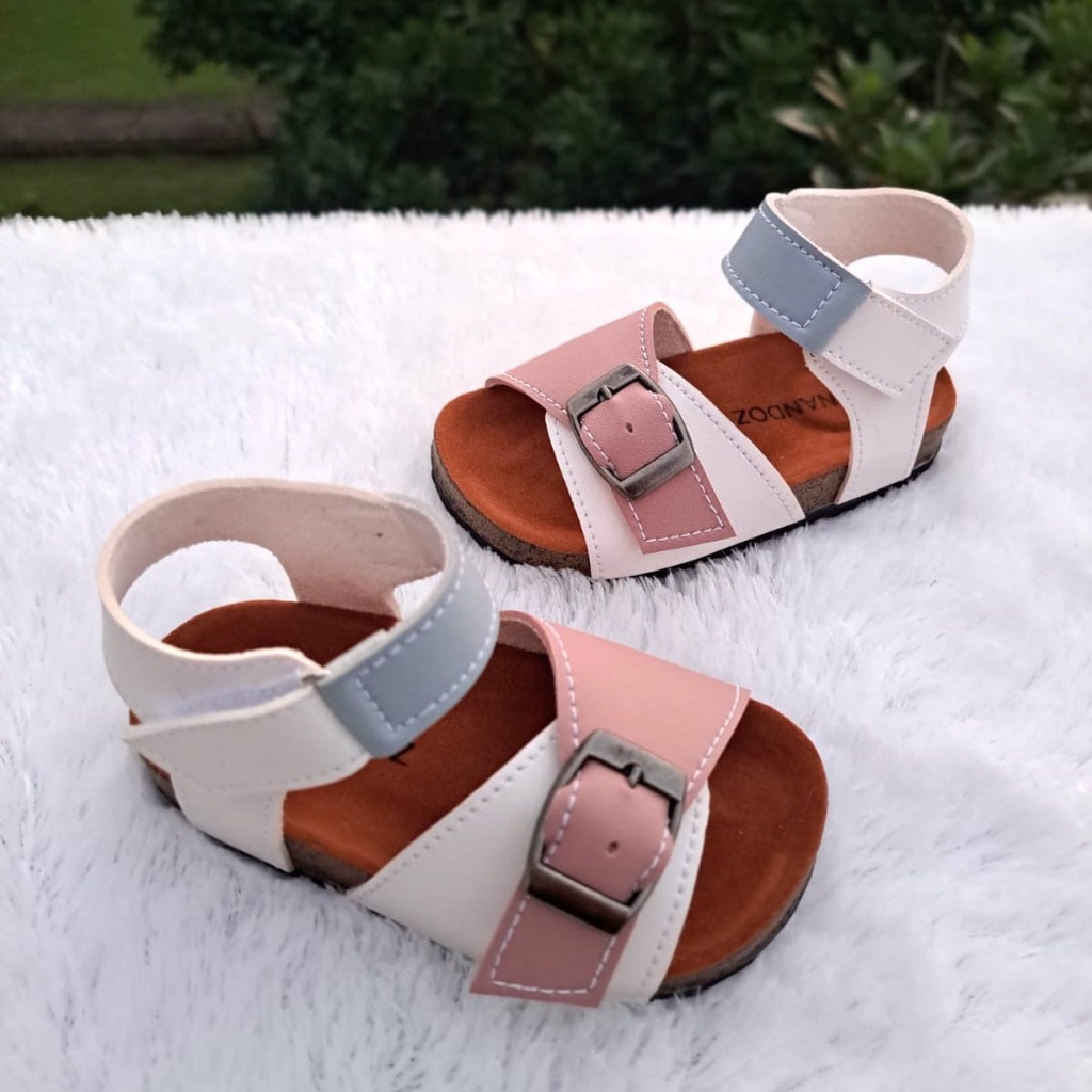 Sandal Puyuh Anak Laki laki Perempuan Umur 1 2 3 tahun - Kulit Sintesis - Anti Slip - TOKOERS SP08