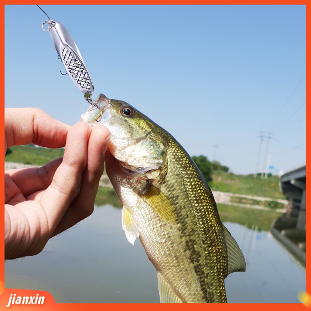 (In Stock) 7cm /21g Umpan Pancing Beveling Reflektif High Gloss Tajam Kait Warna Terang Heavy Duty Metal Panjang Pengecoran Laut Memancing Spinnerbait Buatan Umpan Perlengkapan Memancing