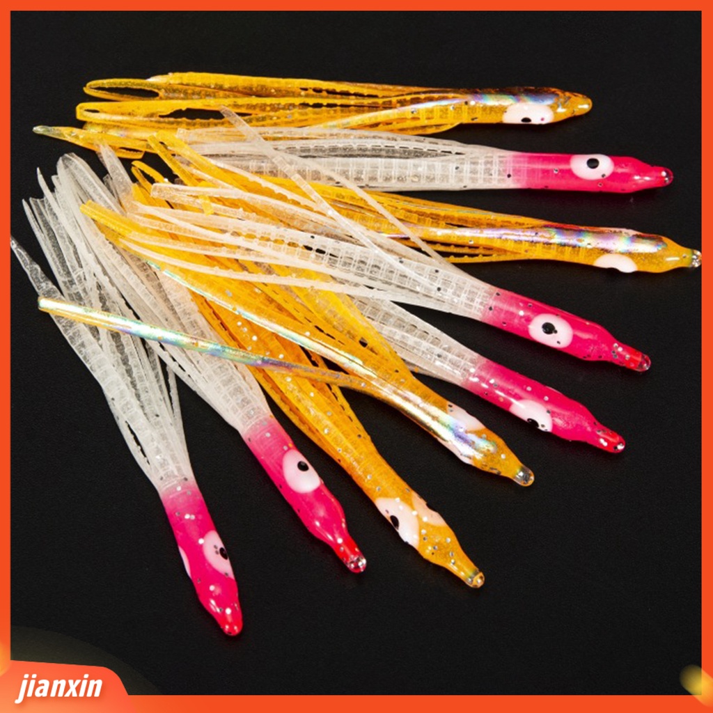 (In Stock) 10Pcs Umpan Cumi Luminous Praktis Banyak Digunakan Aksesoris Handal Buatan Memancing Memikat Alat Pancing