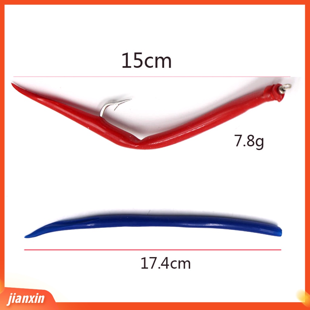 (In Stock) 5Pcs Belut Umpan Stainless Steel Kait Wobblers Buatan 15cm/7.8g Derek Memancing Umpan Palsu Fishing Tackle