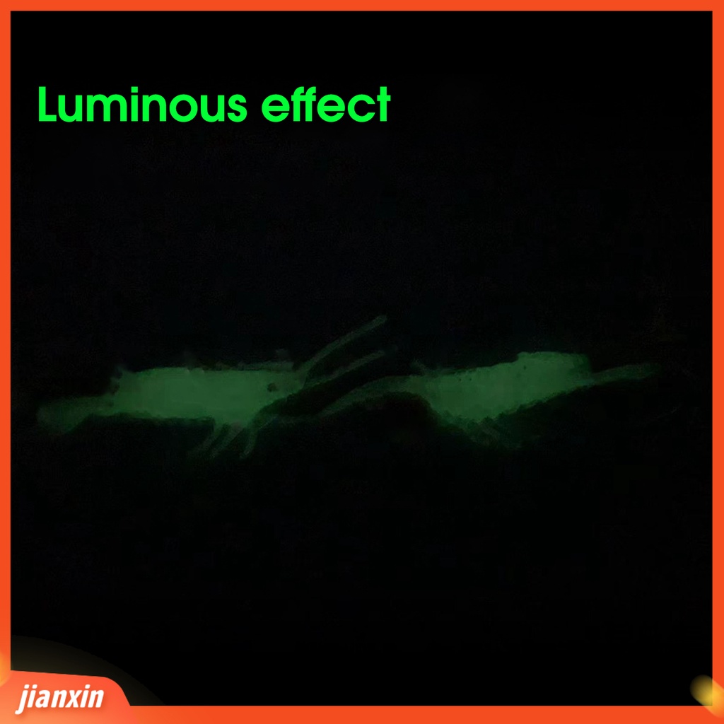 (In Stock) Lobster Umpan Kait Logam Efek Bercahaya Lembut Silikon Udang Kait Cumi Jigging Umpan Pancing Fishing Tackle