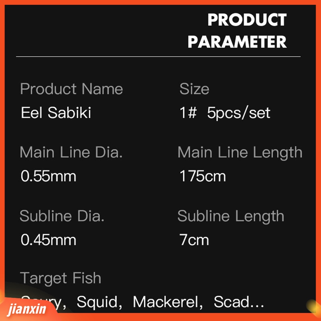 (In Stock) 5Pcs /Set Pengait Tali Ikan Manik Bercahaya Kait Tunggal Konektor Logam Tahan Aus Kait Tali Belut Untuk Angling