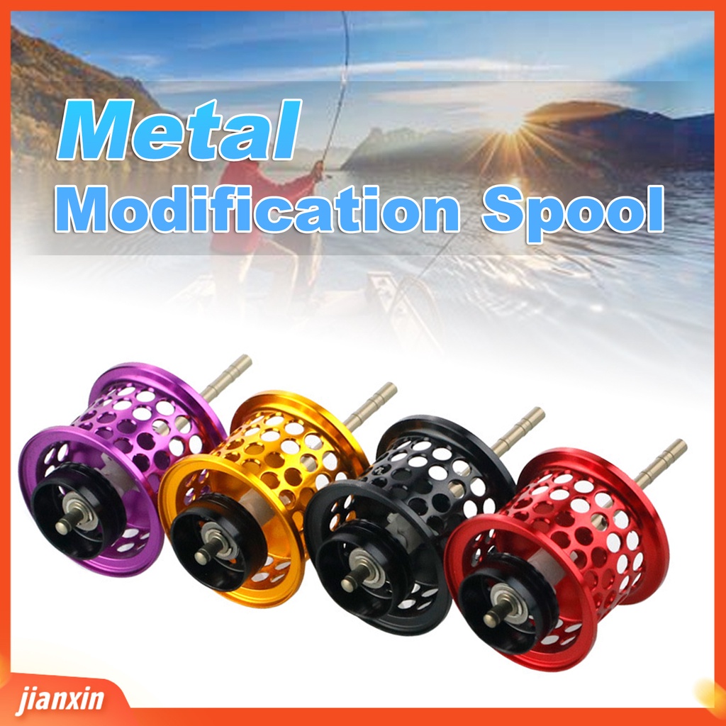 (In Stock) Hollow Fishing Reel Cup Bulat Lubang Aluminium Alloy Spool Micro Super Ringan Roda DIY Aksesori Untuk Outdoor
