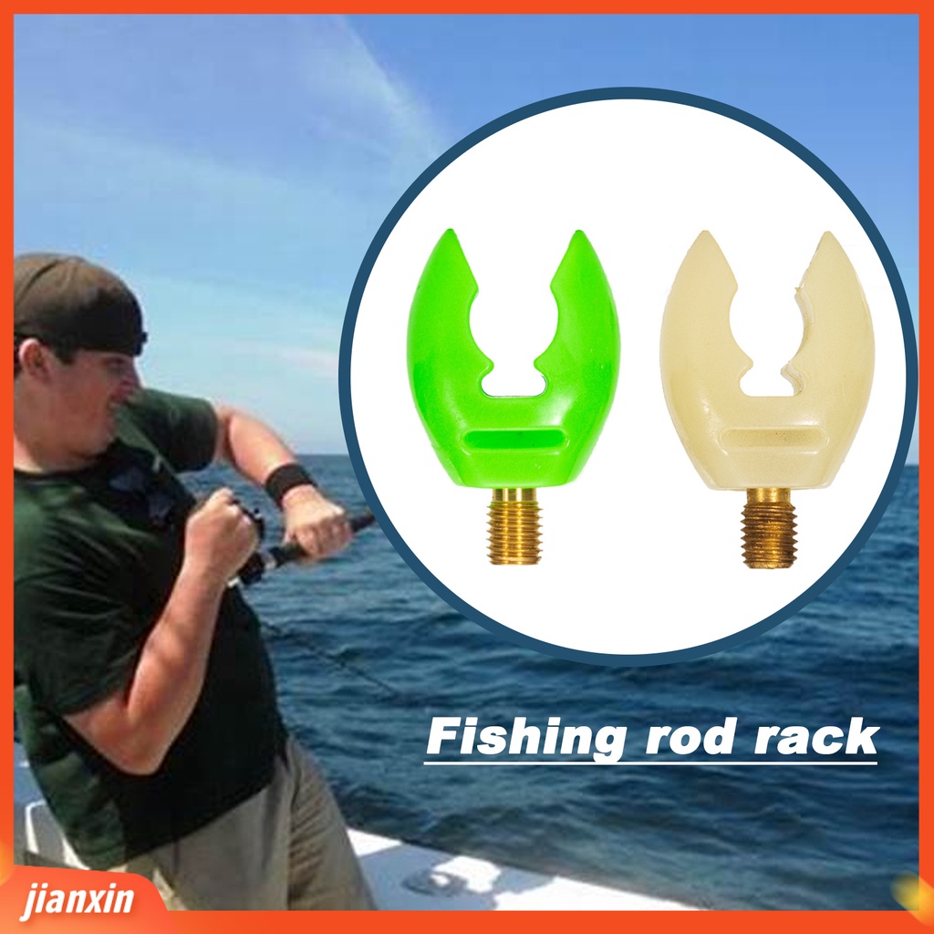 (In Stock) Istirahat Joran Neon Bentuk Tanduk Reusable Rest Butt Pole Stick Holder Penyangga Kasar Berdiri Untuk Outdoor