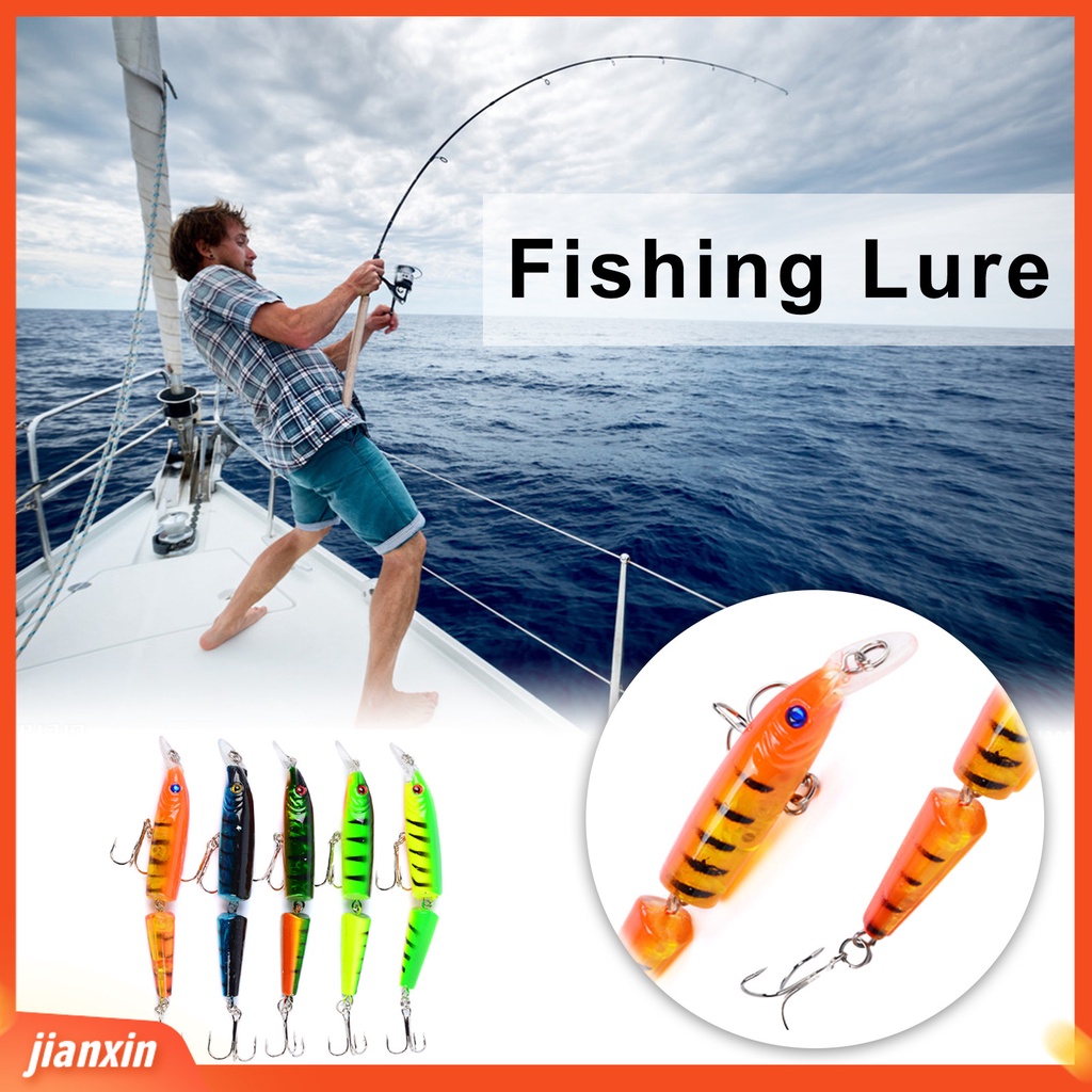 (In Stock) 5Pcs 9.2g 10.5cm Lure Bionic Menarik ABS Plastik 2segments Jointed Fishing Bait Tackle Untuk Memancing