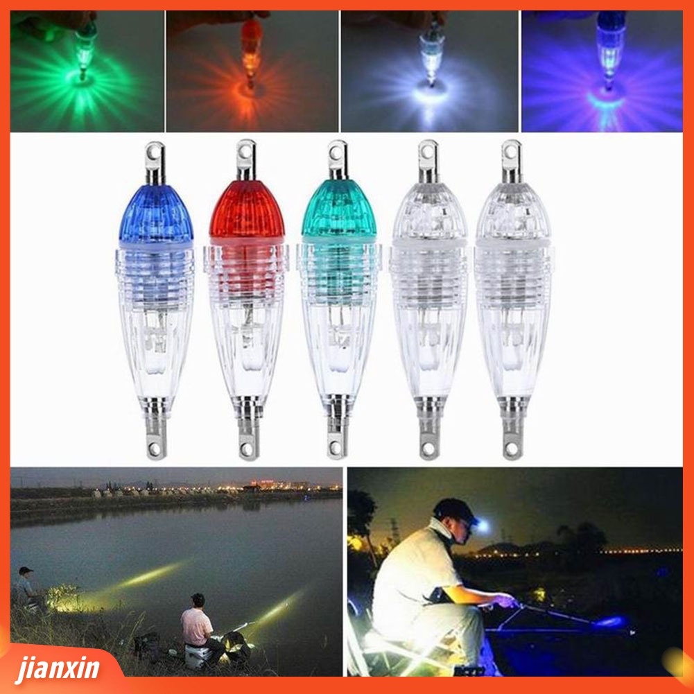 (In Stock) Mini Memancing Malam Luar Ruangan Warna Cerah Tahan Air Lampu LED Kedip Umpan Umpan