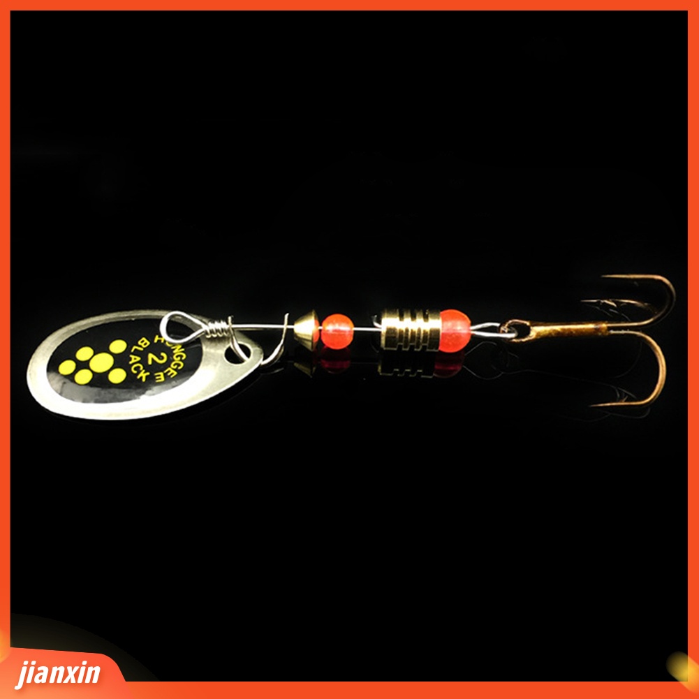 (In Stock) 3Pcs 6cm 2.5g Metal Carp Fishing Lure Getaran Umpan Spinner Sendok Dengan Kait