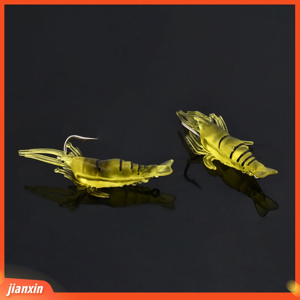 (In Stock) 5 Pcs 5 cm 1.3g Buatan Manusia Hidup Berbentuk Udang Memancing Umpan Lembut Umpan Tackle