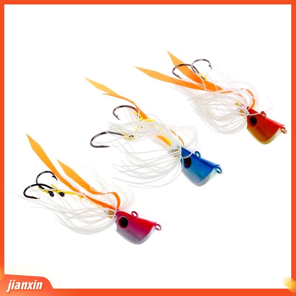 (in Stock) Glow in Dark Luminous Metal Head Jig Fishing Lure Umpan Kait Cumi 45/65 /85g