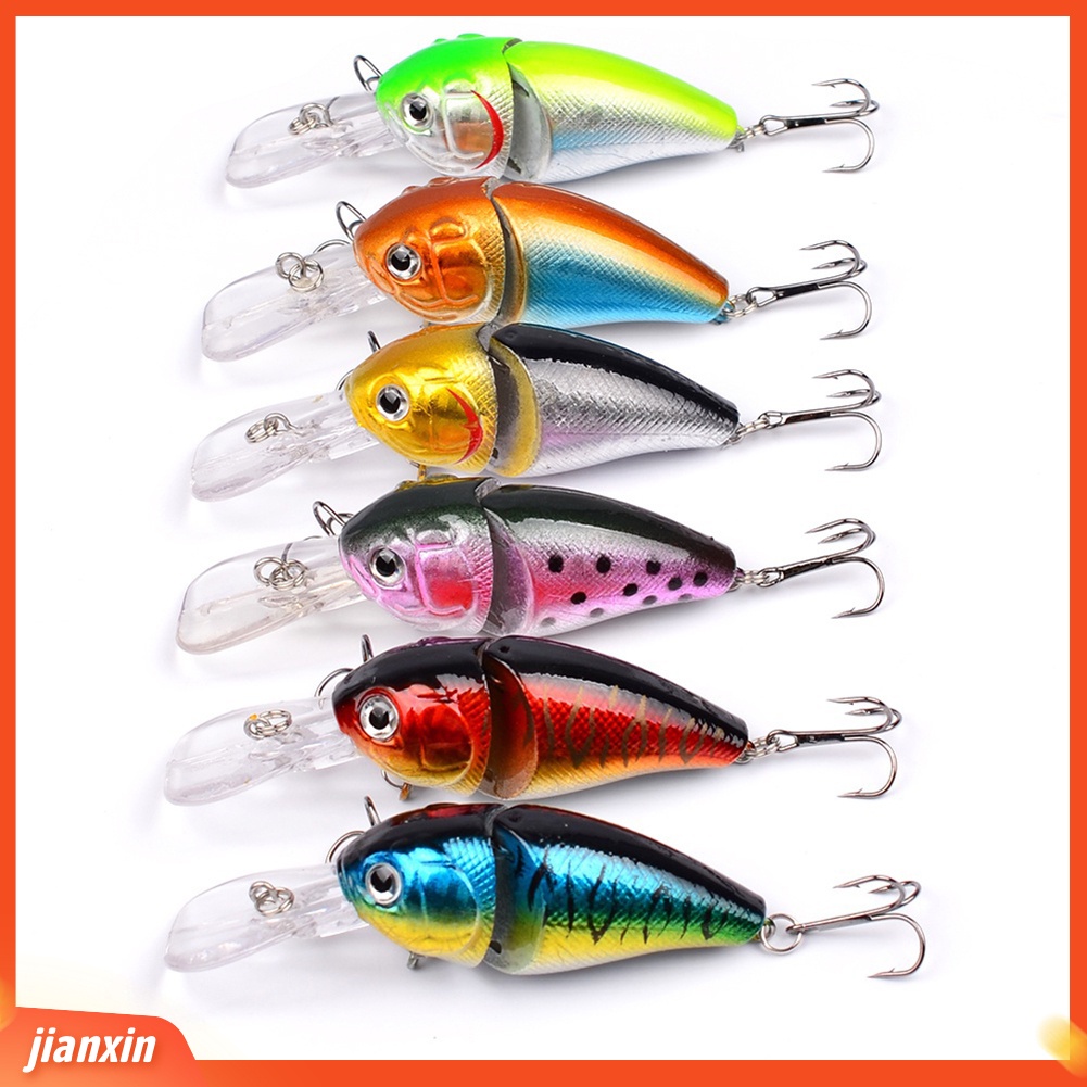 (In Stock) 3D Mata Bionic Ikan Memancing Umpan Keras Mengambang Popper Hooks Umpan Alat Portable