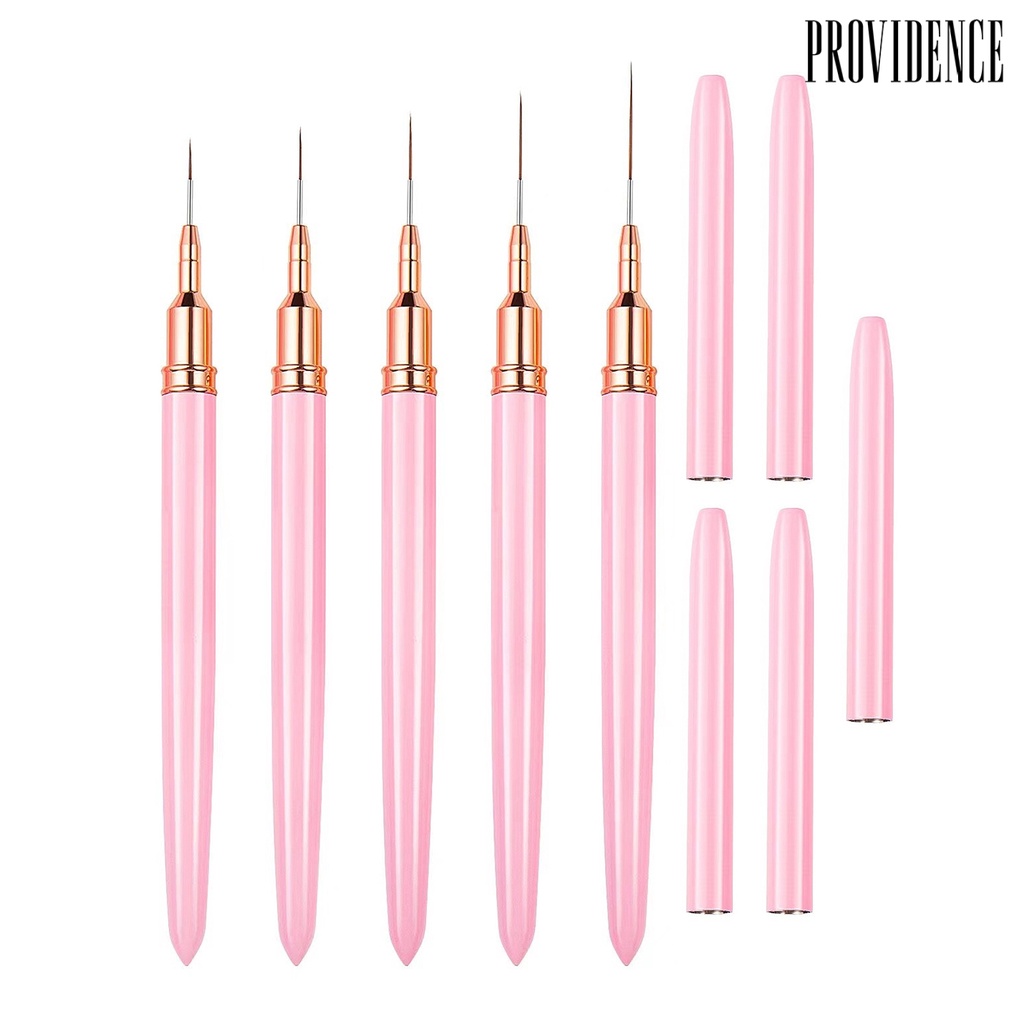 Providence 5Pcs Set Brushes Nail Art Ultra-Halus Ringan Tahan Lama Dotting Alat Gambar Untuk Kuku Yang Indah