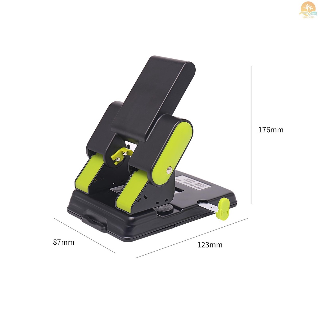 In Stock KW-triO 2-Hole Paper Punch Handheld Metal Hole Puncher Jarak Lubang Adjustable 70mm /80mm 70lembar Kapasitas 6mm Untuk A4/ A3/A5/ A6/B4/B5/B6/B7 Notebook Scrapboo