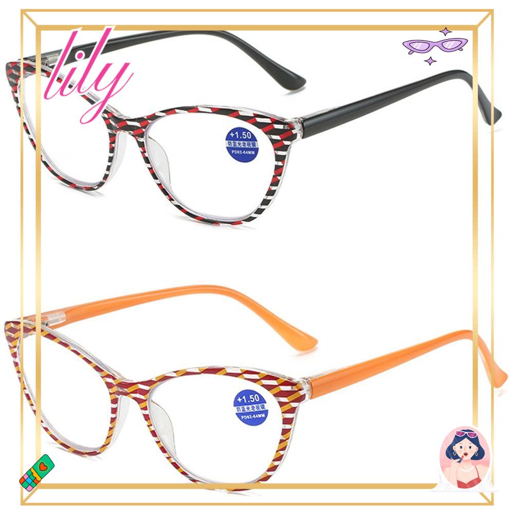 LILY Frame Ultra Ringan, Kacamata Baca Bifokal Elegan, Pelindung Mata Fashion Kacamata Hiperopia Vintage Portabel Untuk Pria Wanita