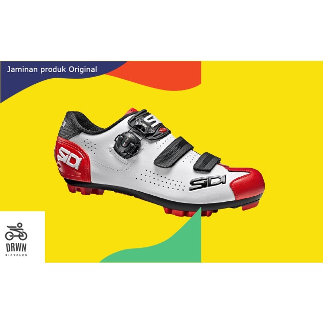 Sepatu MTB Shoes Sidi Trace 2 White Red Original