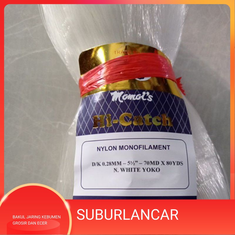 Jaring ikan momoi 0.28 5½ 70md/80yds yoko jaring ikan senar jaring ikan bawal jaring ikan momoi