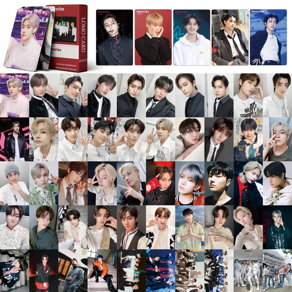 55pcs /box EN-HYPEN Memories: Langkah2 Album Photocards Kartu Lomo ENHYPEN Kpop Postcards