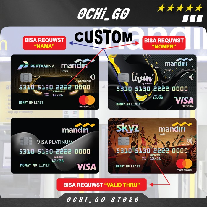 

Stiker Atm Garskin Skin Card Custom Bank Mandiri Sticker Kartu Atm Bca | Bri | Mandiri | Debit | Credit | E-money | Flazz Special Hologram