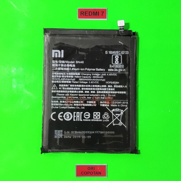 BATERAY BATERAI BATRE REDMI 7 REDMI NOTE 8 ORIGINAL COPOTAN