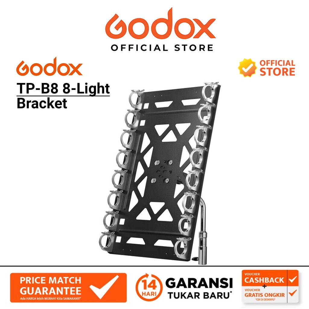 Godox TP-B8 8-Light Bracket for Pixel Series LED Tube Lights