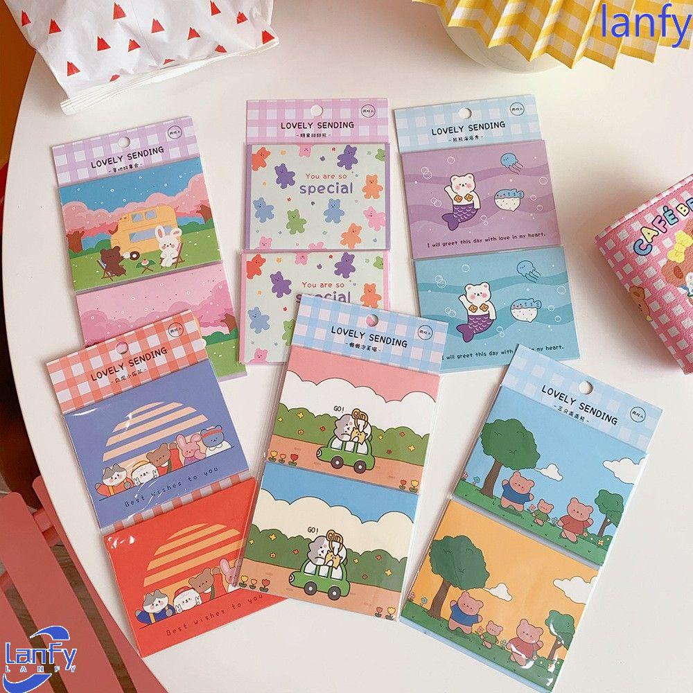 LANFY Kartu Amplop Cute Kawaii Letter Berkah Wishes Festival Card